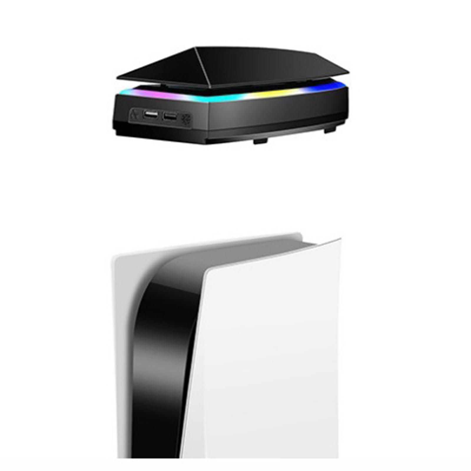 Вентилятор охлаждения для аксессуаров PS5, модернизированный тихий вентилятор охлаждения со светодиодной подсветкой, аксессуары охлаждения с концентраторами USB2.0